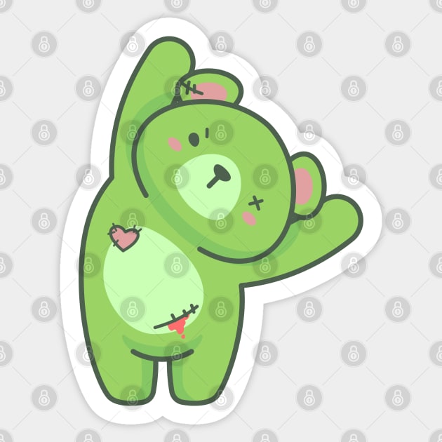 Kawaii zombie teddy bear Sticker by Dr.Bear